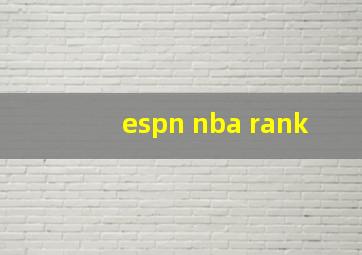 espn nba rank